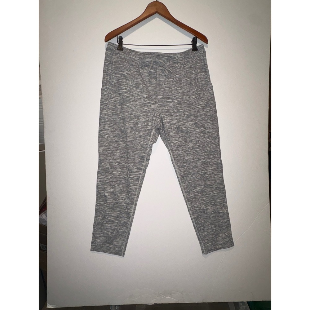 Lululemon Space Dye Heathered Jogger Pants Drawstring Athleisure Grey White